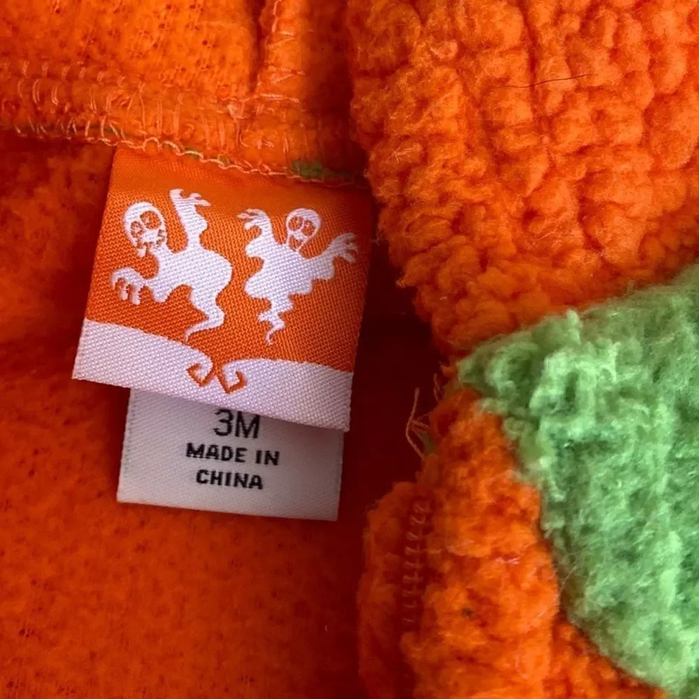 3 Month Pumpkin Fleece Outfit and 6 Month Reindeer Fleece Outfit